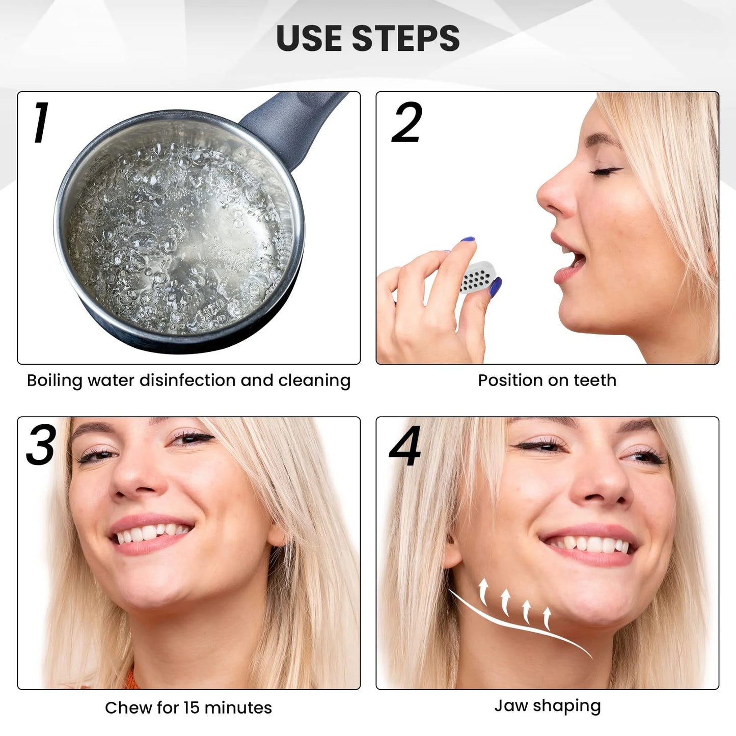 Jawline Exerciser for Men Women,6 Pcs Sports Jaw Exerciser  Face Exerciser Jaw Toner Mewing Jaw Exerciser Jaw Chisel Exerciser