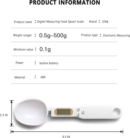 Digital Spoon Scale for Kitchen Cooking Food Weight Measuring Precise 500G/0.1G